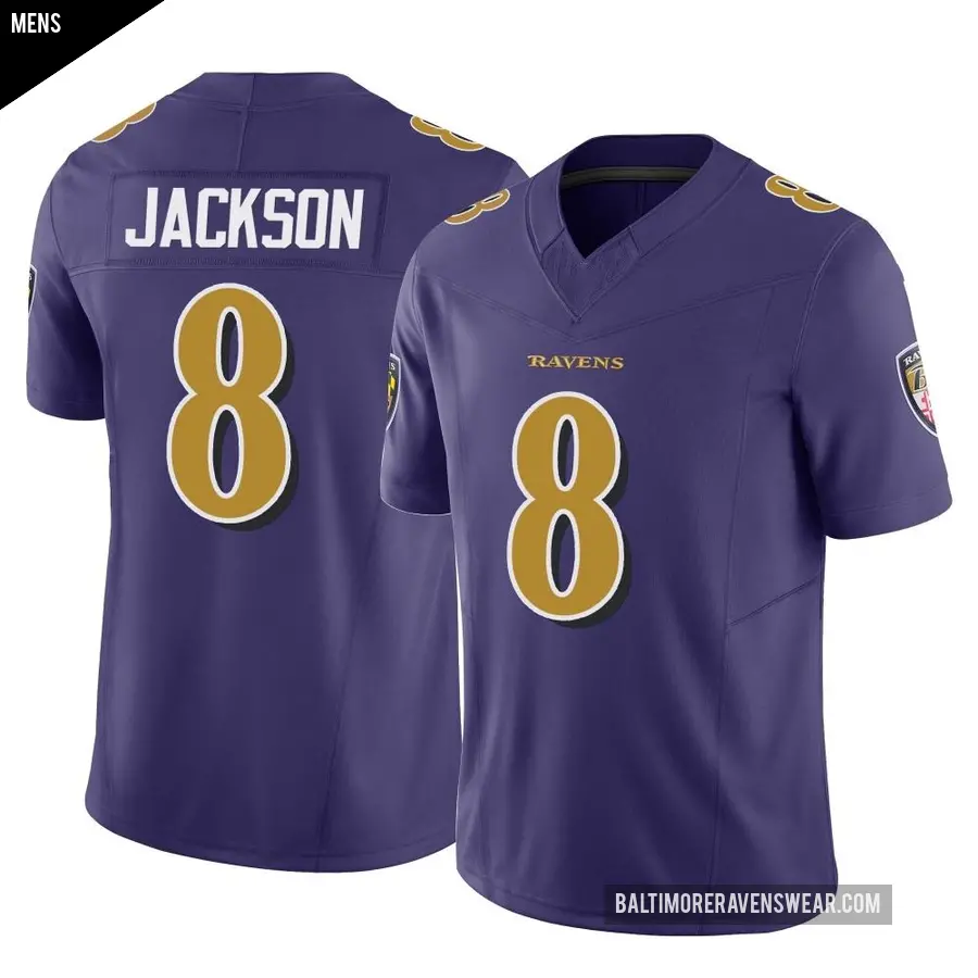 Men's Baltimore Ravens ＃8 Lamar Jackson Purple Limited Vapor F.U.S.E. Jersey
