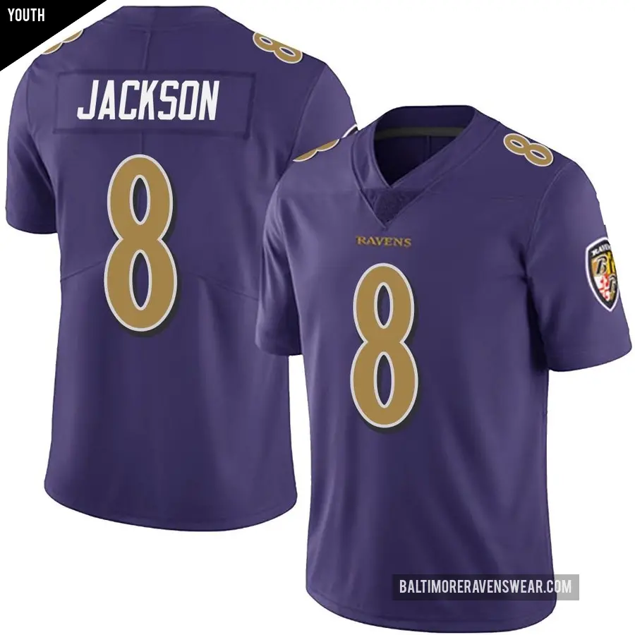 Youth Baltimore Ravens ＃8 Lamar Jackson Purple Limited Team Color Vapor Untouchable Jersey
